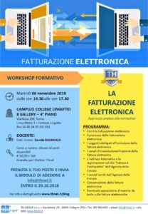 LOCANDINA WORKSHOP FATTURAZIONE ELETTRONICA